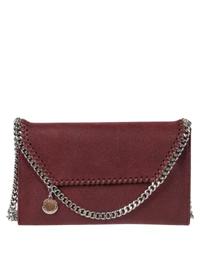 Stella Mccartney Textured Burgundy Bag In Gray