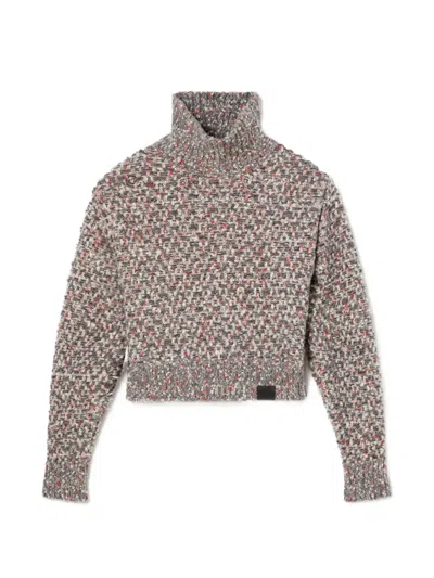 Stella Mccartney Textured Knit Sweater In Grey