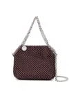 Stella Mccartney Textured Red Shoulder Bag With Chain-link Strap