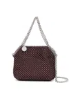 Stella Mccartney Textured Red Shoulder Bag With Chain-link Strap In White