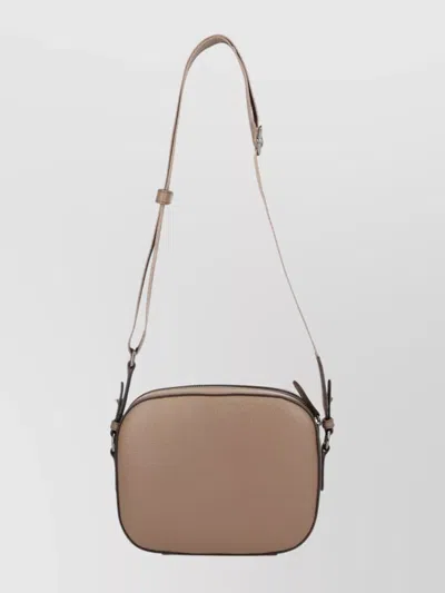 Stella Mccartney Textured Shoulder Bag Adjustable Strap In Brown