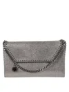 Stella Mccartney Textured Silver Clutch Bag In Gray