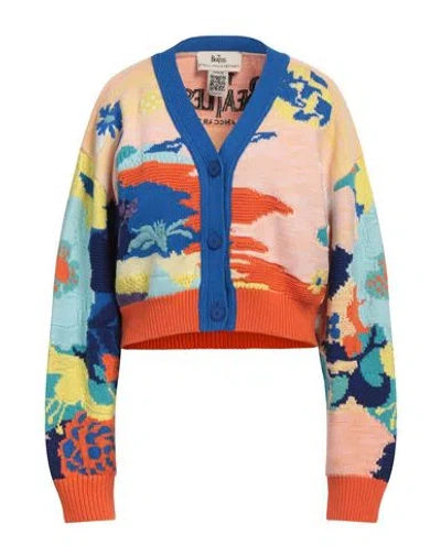 Stella Mccartney The Beatles Woman Cardigan Light Pink Size L Wool, Cotton, Polyester In Blue