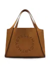 Stella Mccartney Logo Large Tote Bag In ブラウン
