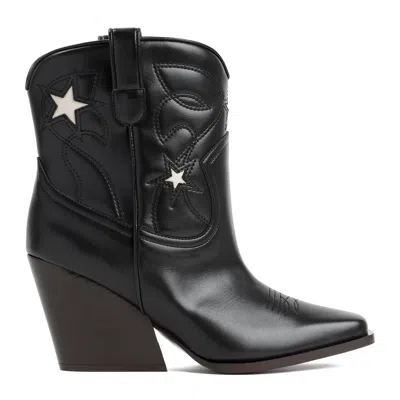 Stella Mccartney The Starry Texan Ankle Boots For Fashionable Women In Black