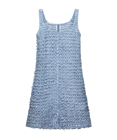 Stella Mccartney Light Blue Bouclé Denim Mini Dress