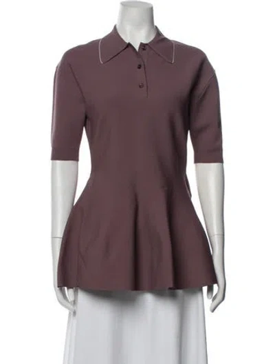 Pre-owned Stella Mccartney Three-quarter Sleeve Polo W/ Tags In Purple