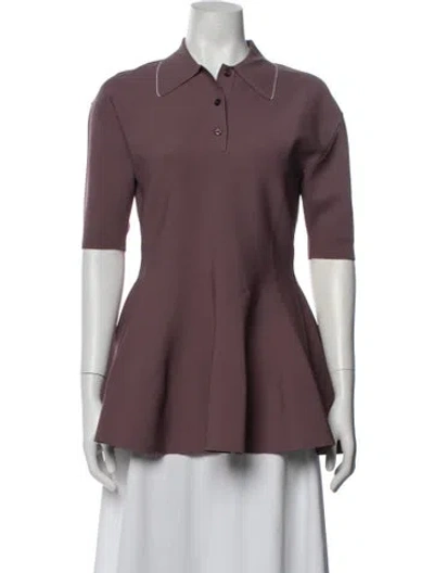 Pre-owned Stella Mccartney Three-quarter Sleeve Polo W/ Tags In Purple