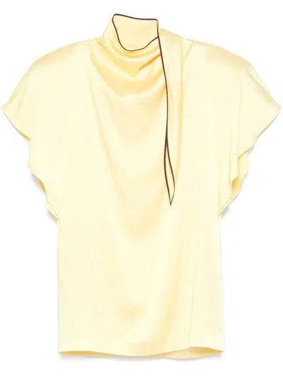 Stella Mccartney Tie-detail Mini Dress In Yellow