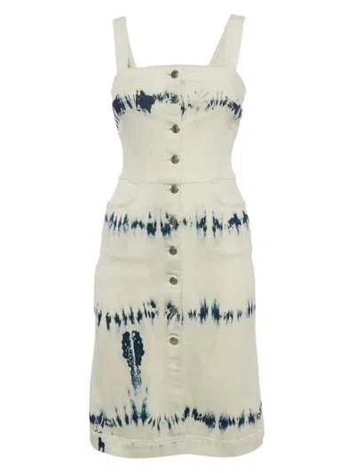 Pre-owned Stella Mccartney Tie-dye Button-front Dress