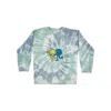 Stella Mccartney Tie-dye Crewneck Sweatshirt With Logo Print Kids In Green