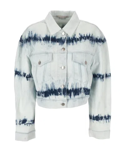 Stella Mccartney Tie-dye Denim Jacket In White