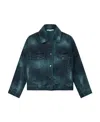 Stella Mccartney Tie-dye Oversized Denim Jacket In Black