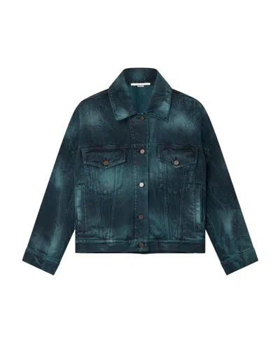 Stella Mccartney Tie-dye Oversized Denim Jacket In Black