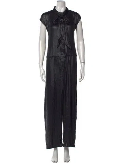 Pre-owned Stella Mccartney Tie Neck Jumpsuit In Black
