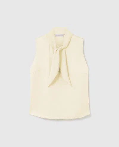 Stella Mccartney Tie-neck Sleeveless Satin Top In Neutral