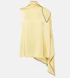 Stella Mccartney Tie-neck Top In Yellow