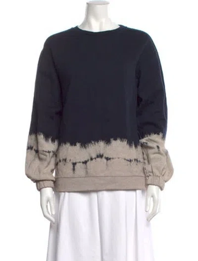 Pre-owned Stella Mccartney Tie-dye Print Bateau Neckline Sweater In Blue