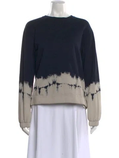 Pre-owned Stella Mccartney Tie-dye Print Crew Neck Sweatshirt In Blue