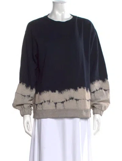 Pre-owned Stella Mccartney Tie-dye Print Crew Neck Sweatshirt In Blue