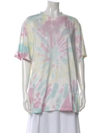 Pre-owned Stella Mccartney Tie-dye Print Crew Neck T-shirt In Pink