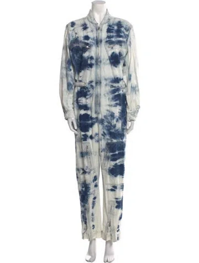 Pre-owned Stella Mccartney Tie-dye Print Jumpsuit In Blue