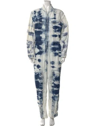 Pre-owned Stella Mccartney Tie-dye Print Jumpsuit In Blue
