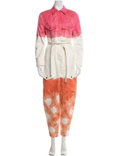 Pre-owned Stella Mccartney Tie-dye Print Jumpsuit In Pink