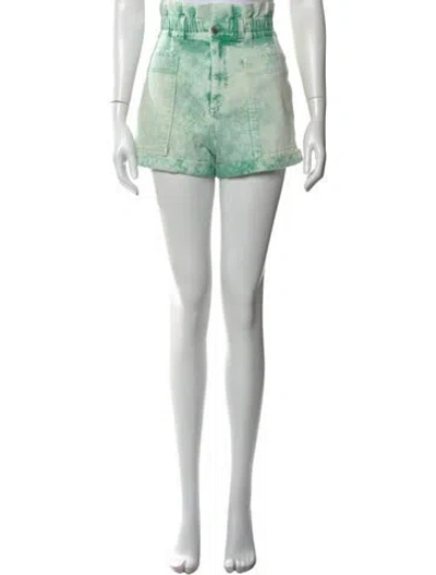 Pre-owned Stella Mccartney Tie-dye Print Mini Shorts In Blue