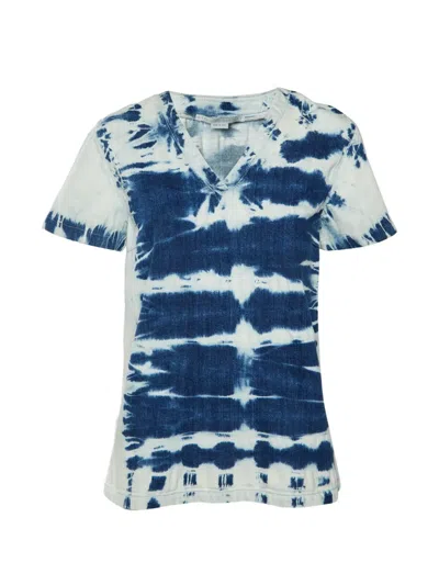 Pre-owned Stella Mccartney Tie-dye V-neck Top In Blue