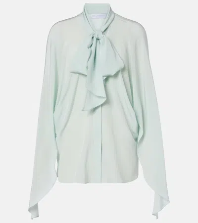 Stella Mccartney Tie-neck Silk Blouse In Multi