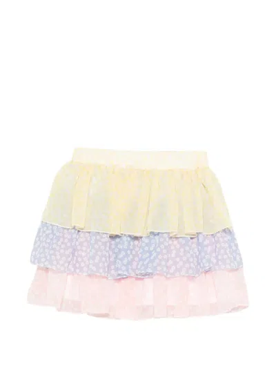 Stella Mccartney Kids' Tiered Chiffon Skirt In Multi