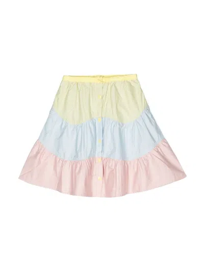 Stella Mccartney Kids' Tiered Striped Skirt In Multi