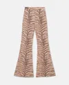 Stella Mccartney Tiger Print High-rise Flared Pants In Natural Tiger Print