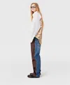 Stella Mccartney Tiger Print Panel Shirt In Natural Tiger Print