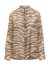Stella Mccartney Tiger-print Silk Pajama Shirt