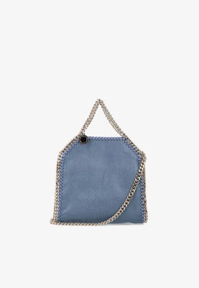 Stella Mccartney Tiny Falabella Chain Shoulder Bag In Blue
