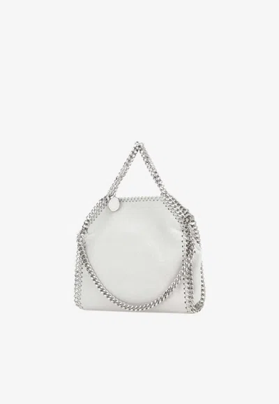 Stella Mccartney Tiny Falabella Chain Shoulder Bag In Gray