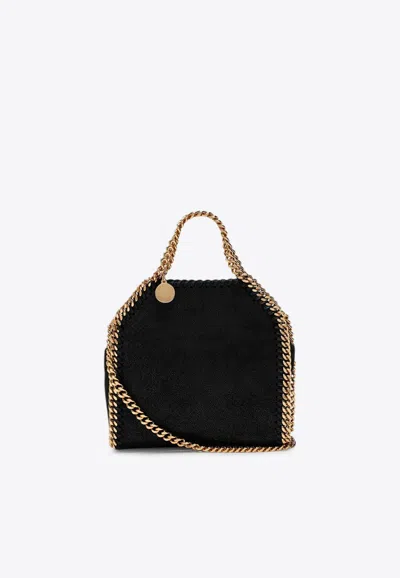 Stella Mccartney Tiny Falabella Faux Leather Tote Bag In Black
