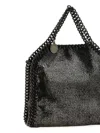 Stella Mccartney Grey Handbag With Logo Pendant Detail And Chain-link Shoulder Strap In Ecoleather Woman In Black