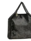 Stella Mccartney Grey Handbag With Logo Pendant Detail And Chain-link Shoulder Strap In Ecoleather Woman In Black