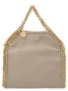 Stella Mccartney Cream Faux Leather Falabella Tiny Tote Bag In Nude