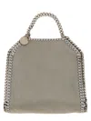 Stella Mccartney Tiny Structured Shoulder Bag With Unique Chain Trim In Gray
