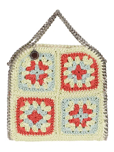 Stella Mccartney Tiny Tote In Mist/bellini Rose/coral