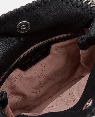 Stella Mccartney Tiny Falabella Shaggy Tote Bag In Black