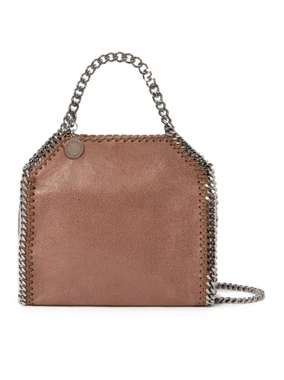 Stella Mccartney Tiny Tote Eco Shaggy Deer In Dark Taupe