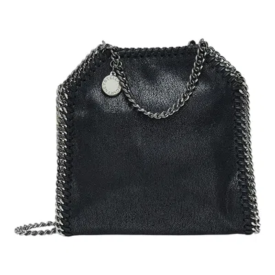 Stella Mccartney Tiny Tote Falabella Shaggy Deer In Black
