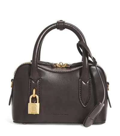 Stella Mccartney Tiny Vegan Leather Ryder Top-handle Bag In Brown