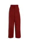 Stella Mccartney Tiziano Red Wool Ruby Wide-leg Pant In Ruby