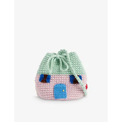 Stella Mccartney Kids' Toadstool House Crochet-knit Cotton Bag Colourful